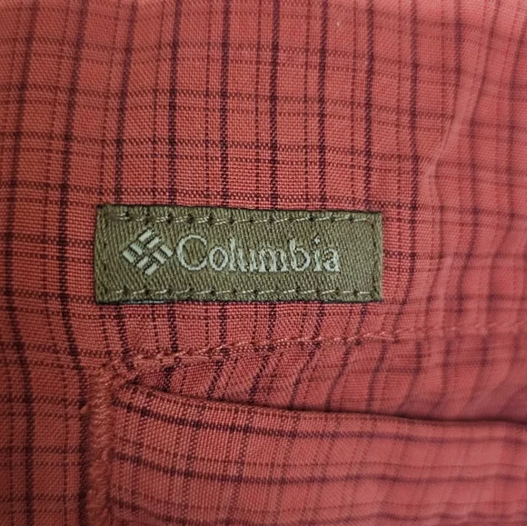 Columbia Red Checkered Men's Shirt XXL Short Sleeve Button Down - Picture 7 of 7